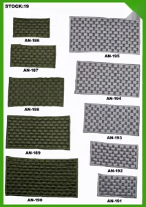 Broderte merker – art. 19: AN-186, AN-195, AN-187, AN-192, AN-191, AN-188 …