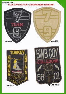 Broderte merker – art. 70: AN-462, AN-464, AN-463, AN-465