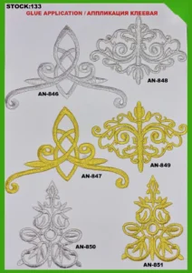 Broderte merker – art. 133: AN-848, AN-846, AN-849, AN-847, AN-850, AN-851