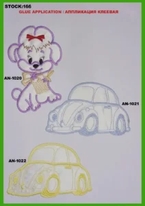 Broderte merker – art. 166: AN-1020, AN-1021, AN-1022