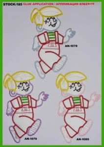 Broderte merker – art. 185: AN-1079, AN-1078, AN-1080
