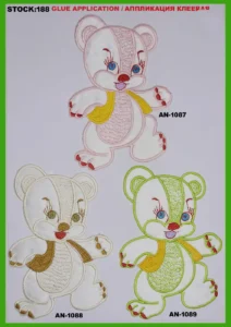 Broderte merker – art. 188: AN-1087, AN-1088, AN-1089