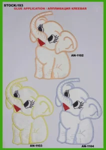 Broderte merker – art. 193: AN-1103, AN-1102, AN-1104