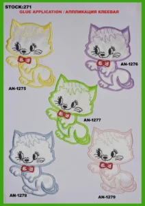 Broderte merker – art. 271: AN-1275, AN-1277, AN-1276, AN-1278, AN-1279