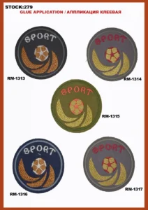 Broderte merker – art. 279: RM-1313, RM-1316, M-1314, RM-1315, RM-1317