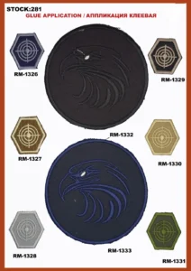 Broderte merker – art. 281: RM-1326, RM-1329, RM-1332, RM-1327, RM-1330, RM-1333 …