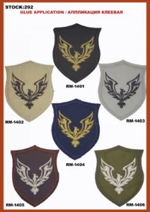 Broderte merker – art. 292: RM-1401, RM-1402, RM-1404, RM-1405, RM-1403, RM-1406