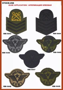 Broderte merker – art. 298: RM-1443, RM-1445, RM-1447, RM-1448, RM-1444, RM-1446 …
