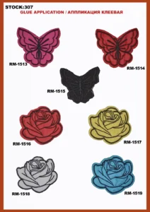 Broderte merker – art. 307: RM-1513, RM-1516, RM-1515, RM-1514, RM-1517, RM-1519