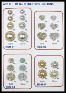Kristallidega nööbid – art. 01: RSM 01, RSM 03, RSM 02, RSM 04