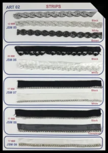 Dekoratīvās lentes – art. 02: JSM 05, JSM 06, JSM 07, JSM 08
