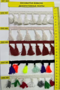 Dekoratīvās lentes – art. 303: GMZ 082, GMZ 083, GMZ 085, GMZ 086
