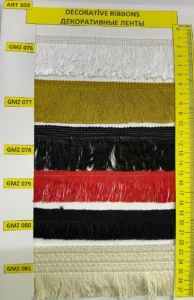 Dekoratīvās lentes – art. 302: GMZ 076, GMZ 078, GMZ 079, GMZ 080, GMZ 081