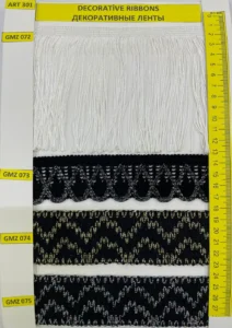 Dekoratīvās lentes – art. 301: GMZ 072, GMZ 073, GMZ 074, GMZ 075