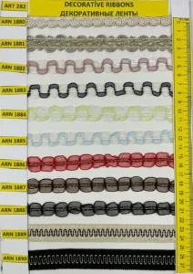 Dekoratīvās lentes – art. 282: ARN 1880, ARN 1881, ARN 1882, ARN 1883B, ARN 1884, ARN 1885 …