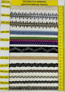 Dekoratīvās lentes – art. 279: I ARN 1843, ARN 1844, ARN 1845, IARN 1846, ARN 1847, ARN 1850 …