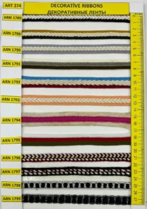 Dekoratīvās lentes – art. 274: ARN 1789, I ARN 1788, ARN 1790, ARN 1791, ARN 1792, ARN 1793 …