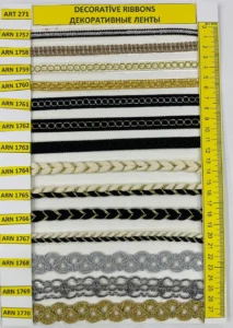 Dekoratīvās lentes – art. 271: ARN 1757, ARN 1758, ARN 1759, ARN 1760, ARN 1761, ARN 1762 …