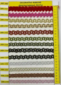 Dekoratīvās lentes – art. 268: ARN 1717, ARN 1718, ARN 1719, ARN 1721, ARN 1722, ARN 1723 …