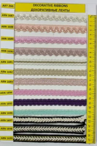 Dekoratīvās lentes – art. 266: ARN 1687, ARN 1688, ARN 1689, ARN 1690, ARN 1691, ARN 1692 …