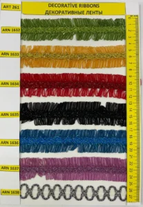 Dekoratīvās lentes – art. 261: ARN 1632, ARN 1633, ARN 1634, ARN 1635, ARN 1636, ARN 1637 …