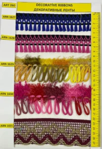 Dekoratīvās lentes – art. 260: ARN 1627, ARN 1628, ARN 1629, ARN 1630, ARN 1631