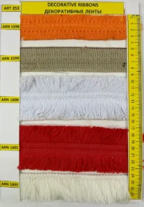Dekoratīvās lentes – art. 253: ARN 1598, ARN 1599, ARN 1600, ARN 1601, ARN 1602