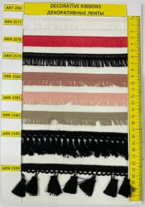 Dekoratīvās lentes – art. 250: ARN 1577, ARN 1578, ARN 1579, ARN 1580, ARN 1581, ARN 1582 …
