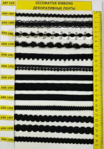 Dekoratīvās lentes – art. 239: ARN 1487, ARN 1488, ARN 148S, ARN 1490, ARN 1491, ARN 1492 …