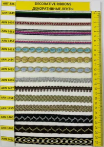 Dekoratīvās lentes – art. 236: ARN 1449, ARN 1450, ARN 1451, ARN 1452, ARN 1453, ARN 1454 …