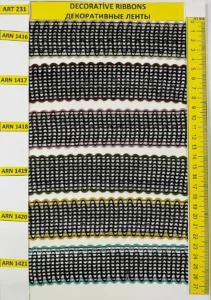 Dekoratīvās lentes – art. 231: ARN 1416, ARN 1417, ARN 1418, ARN 1419, ARN 1420, ARN 1421
