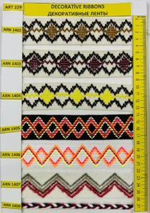 Dekoratīvās lentes – art. 229: I ARN 1402, ARN 1403, ARN 1404, ARN 1405, ARN 1406, ARN 1407 …