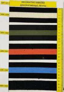 Dekoratīvās lentes – art. 221: ARN 1359, ARN 1360, ARN 1361, ARN 1362, ARN 1363