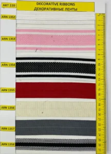 Dekoratīvās lentes – art. 220: ARN 1352, ARN 1353, ARN 1354, ARN 1355, ARN 1356, ARN 1357 …