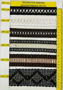 Dekoratīvās lentes – art. 215: ARN 1325, IARN 1326, ARN 1327, ARN 1328, ARN 1329, ARN 1330