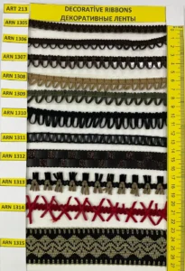Dekoratīvās lentes – art. 213: ARN 1305, ARN 1306, ARN 1307, ARN 1308, ARN 1309, ARN 1310 …