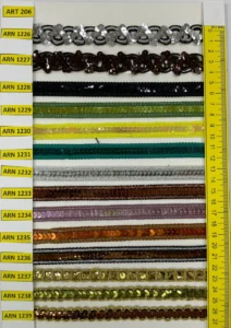 Dekoratīvās lentes – art. 206: ARN 1226, ARN 1227, ARN 1228, ARN 1229, ARN 1230, ARN 1231 …