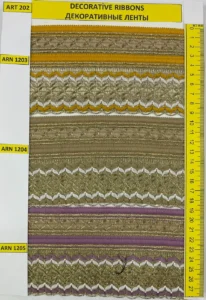 Dekoratīvās lentes – art. 202: ARN 1203, ARN 12041, ARN 1205