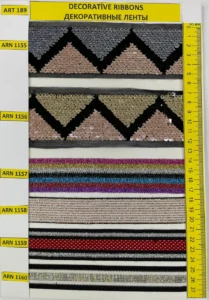 Dekoratīvās lentes – art. 189: ARN 1155, ARN 1156, ARN 1157, ARN 1158, ARN 1159