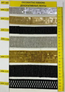 Dekoratīvās lentes – art. 182: ARN 1120, ARN 1122, ARN 1123, I ARN 1124, ARN 1125, ARN 1126