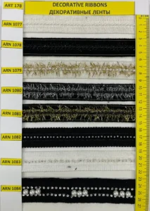 Dekoratīvās lentes – art. 178: ARN 1077, ARN 1078, ARN 1079, ARN 1080, ARN 1081, ARN 1082 …