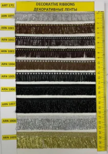 Dekoratīvās lentes – art. 171: ARN 1001, ARN 1002, ARN 1003, ARN 1004, ARN 1005, ARN 1006 …