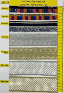 Dekoratīvās lentes – art. 170: ARN 993, ARN 995, ARN 996, ARN 997, ARN 998, ARN 999