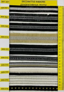 Dekoratīvās lentes – art. 167: ARN 967, ARN 968, ARN 969, ARN 971, ARN 972, ARN 973 …