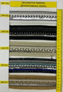 Dekoratīvās lentes – art. 162: ARN 933, ARN 934, ARN 935, ARN 936, ARN 937
