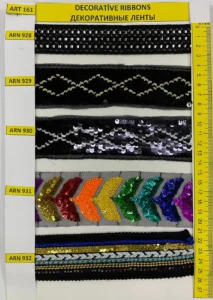 Dekoratīvās lentes – art. 161: ARN 928, ARN 929, ARN 930, ARN 931, ARN 932