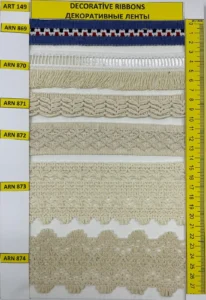 Dekoratīvās lentes – art. 149: ARN 869, ARN 870, ARN 871, ARN 872, ARN 873, ARN 874