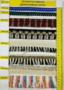 Dekoratīvās lentes – art. 147: ARN 853, ARN 854, ARN 855, ARN 856, ARN 857, ARN 858 …