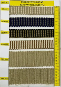 Dekoratīvās lentes – art. 145: ARN 839, ARN 840, ARN 841, ARN 842, ARN 843, ARN 844