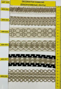 Dekoratīvās lentes – art. 144: ARN 834, ARN 835, ARN 836, ARN 838